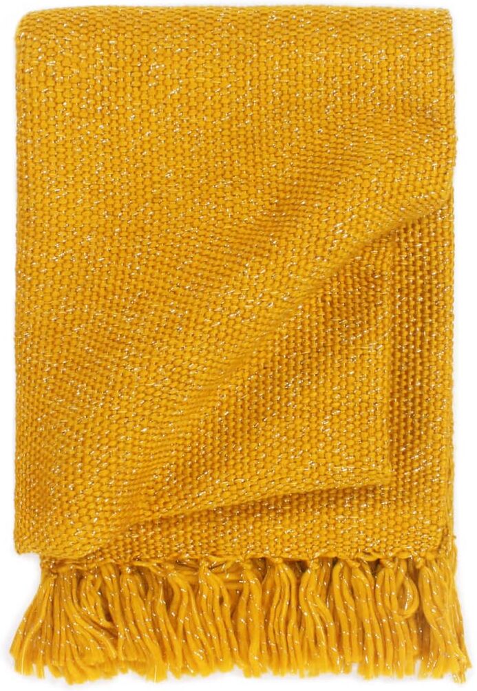 vidaXL plaid 125 x 150 cm lurex sennepsgul vidaXL plaid 125 x 150 cm lurex sennepsgul