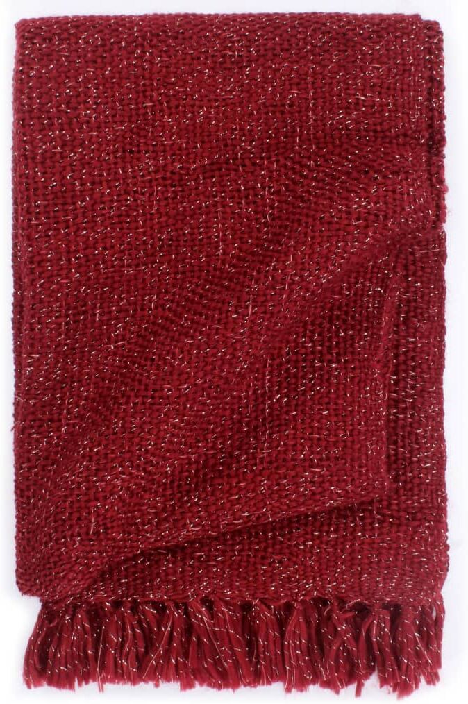 vidaXL plaid 160 x 210 cm lurex bordeauxfarvet vidaXL plaid 160 x 210 cm lurex bordeauxfarvet