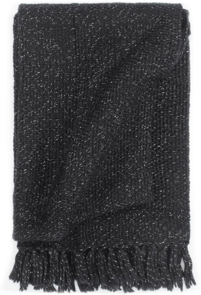 vidaXL plaid 220 x 250 cm lurex antracitgrå vidaXL plaid 220 x 250 cm lurex antracitgrå