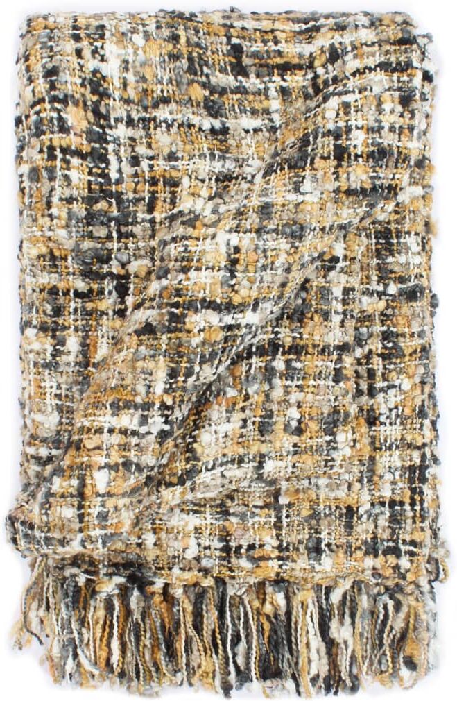 vidaXL plaid 160 x 210 cm sort/beige/hvid vidaXL plaid 160 x 210 cm sort/beige/hvid