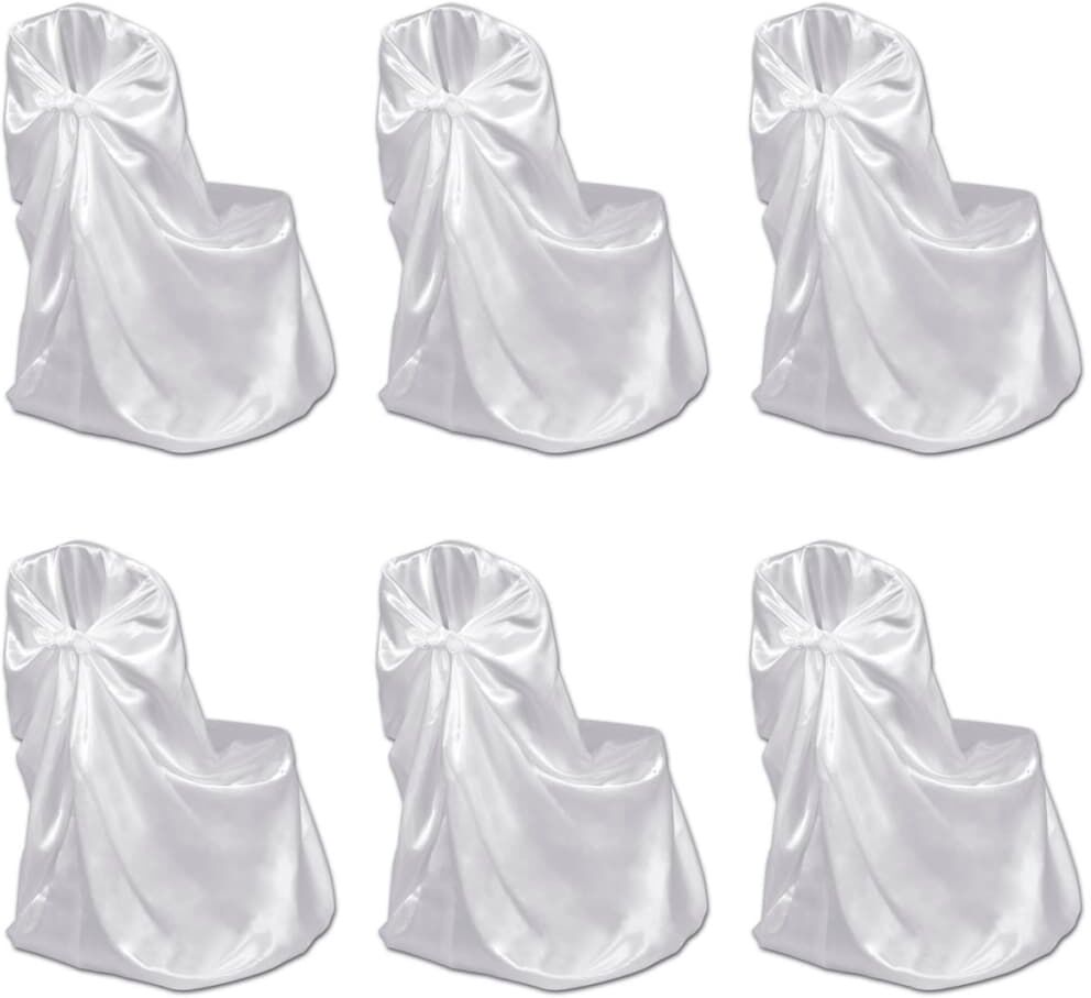 vidaXL Hvide Stolebetræk til Bryllupsmiddagen - 6 stk vidaXL Hvide Stolebetræk til Bryllupsmiddagen - 6 stk