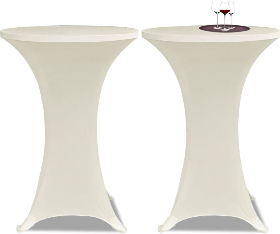 vidaXL Stående bordbetræk Ø60, sort, strækbart, 2 stk vidaXL Stående bordbetræk Ø60, sort, strækbart, 2 stk