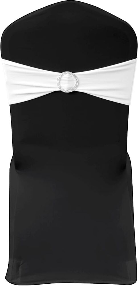 vidaXL 25 stk. hvide dekorative stolebånd i stræk med diamantspænde vidaXL 25 stk. hvide dekorative stolebånd i stræk med diamantspænde