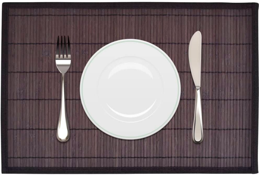 vidaXL bambusdækkeservietter 30x45 cm 6 stk. mørkebrun vidaXL bambusdækkeservietter 30x45 cm 6 stk. mørkebrun