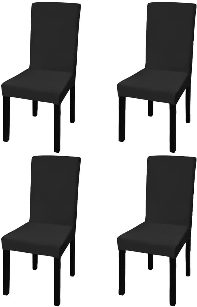 vidaXL stolebetræk i stretch 4 stk. sort vidaXL stolebetræk i stretch 4 stk. sort