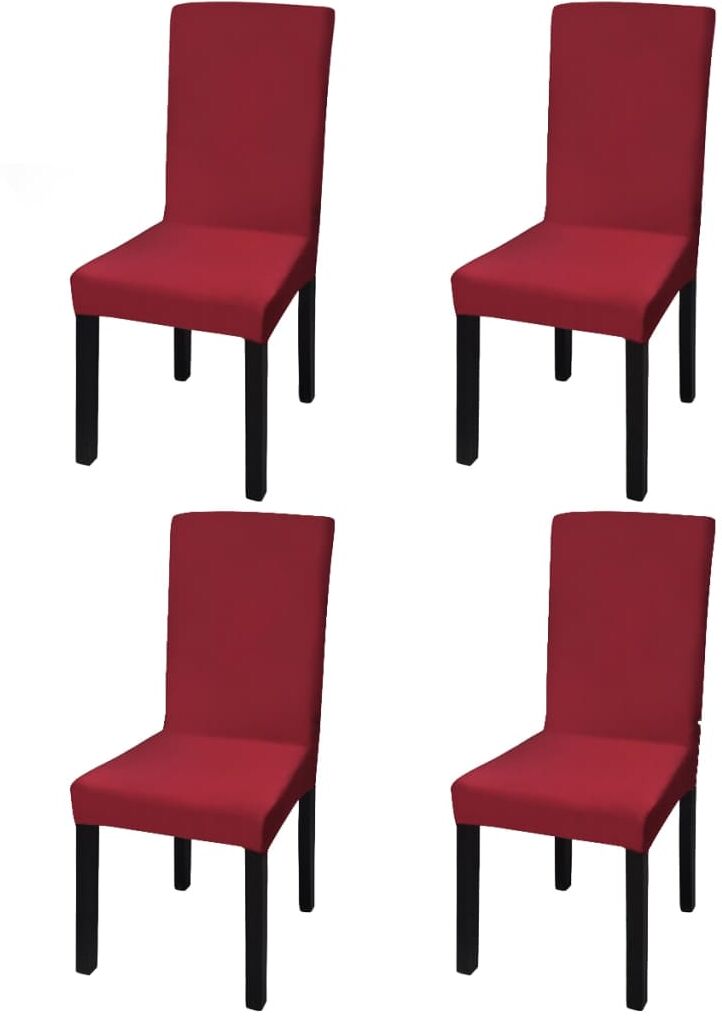 vidaXL stolebetræk i stretch 4 stk. bordeauxfarvet vidaXL stolebetræk i stretch 4 stk. bordeauxfarvet