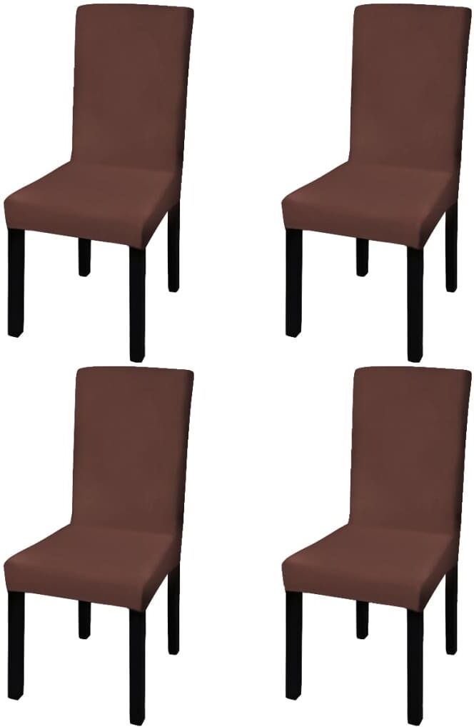 vidaXL stolebetræk i stretch 4 stk. brun vidaXL stolebetræk i stretch 4 stk. brun
