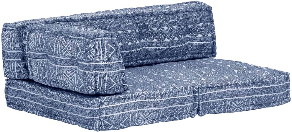 vidaXL puf stof indigo