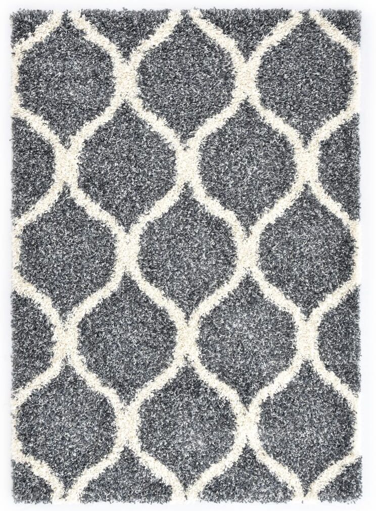 vidaXL shaggy tæppe Berber PP 120 x 170 cm blå og beige vidaXL shaggy tæppe Berber PP 120 x 170 cm blå og beige