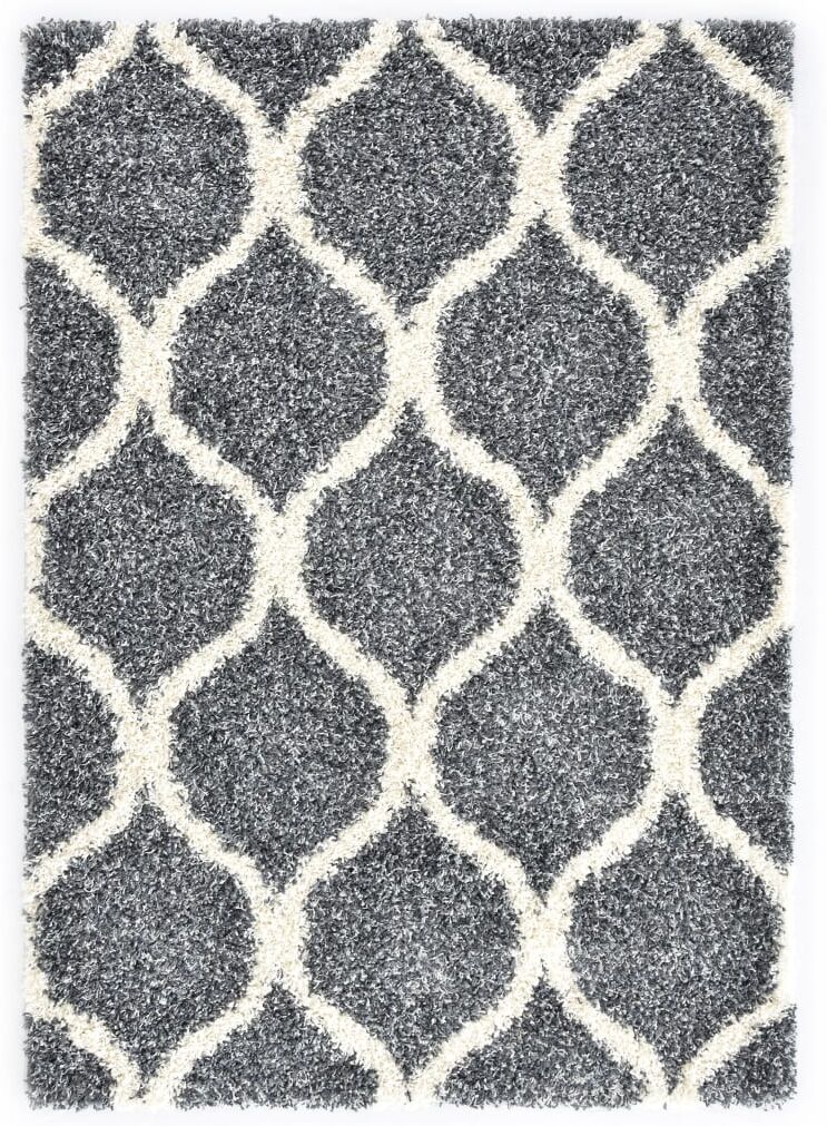 vidaXL shaggy tæppe Berber PP 140 x 200 cm blå og beige vidaXL shaggy tæppe Berber PP 140 x 200 cm blå og beige