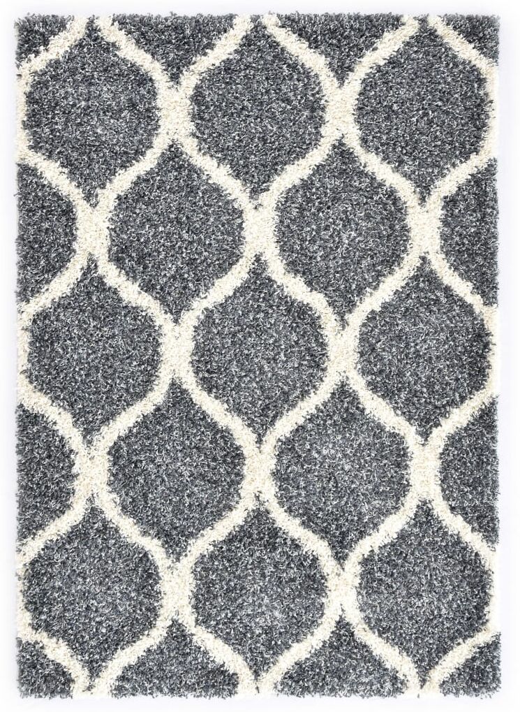 vidaXL shaggy tæppe Berber PP 160 x 230 cm blå og beige vidaXL shaggy tæppe Berber PP 160 x 230 cm blå og beige