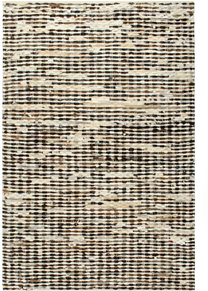 vidaXL gulvtæppe ægte læder med hår 80 x 150 cm sort/hvid vidaXL gulvtæppe ægte læder med hår 80 x 150 cm sort/hvid