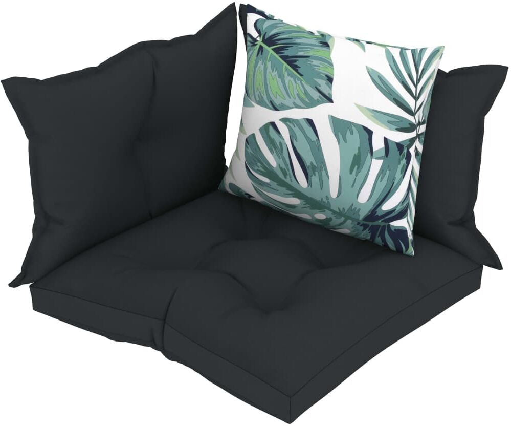 vidaXL hynder til pallesofa 4 stk. stof antracitgrå vidaXL hynder til pallesofa 4 stk. stof antracitgrå