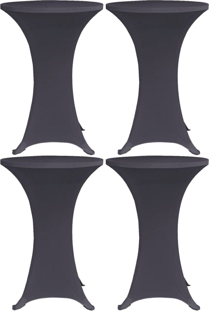 vidaXL bordovertræk i stretch 4 stk. 60 cm antracitgrå vidaXL bordovertræk i stretch 4 stk. 60 cm antracitgrå