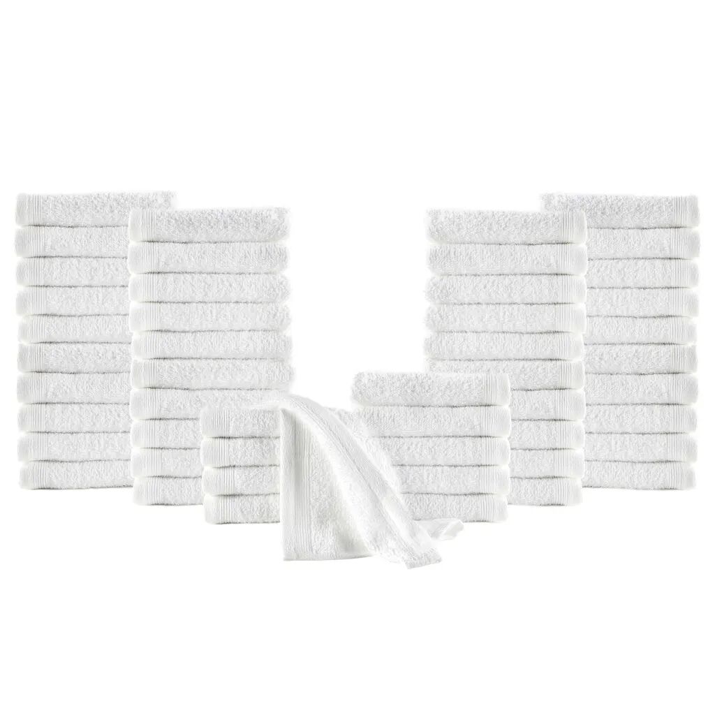 vidaXL gæstehåndklæder 50 stk. bomuld 350 gsm 30x50 cm hvid