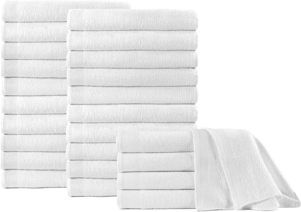 vidaXL badehåndklæder 25 stk. bomuld 350 gsm 70x140 cm hvid vidaXL badehåndklæder 25 stk. bomuld 350 gsm 70x140 cm hvid