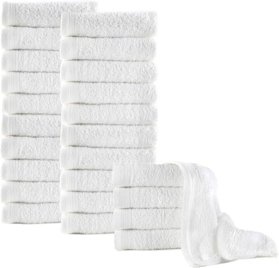 vidaXL gæstehåndklæder 25 stk. bomuld 350 gsm 30x30 cm hvid vidaXL gæstehåndklæder 25 stk. bomuld 350 gsm 30x30 cm hvid