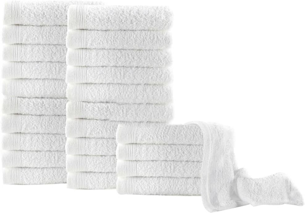 vidaXL gæstehåndklæder 25 stk. bomuld 350 gsm 30x50 cm hvid vidaXL gæstehåndklæder 25 stk. bomuld 350 gsm 30x50 cm hvid
