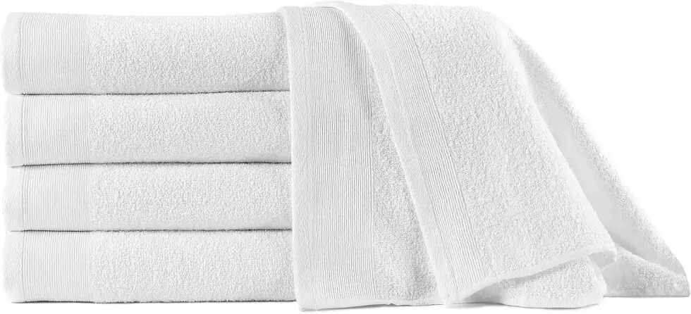 vidaXL badehåndklæder 5 stk. bomuld 450 gsm 70x140 cm hvid vidaXL badehåndklæder 5 stk. bomuld 450 gsm 70x140 cm hvid