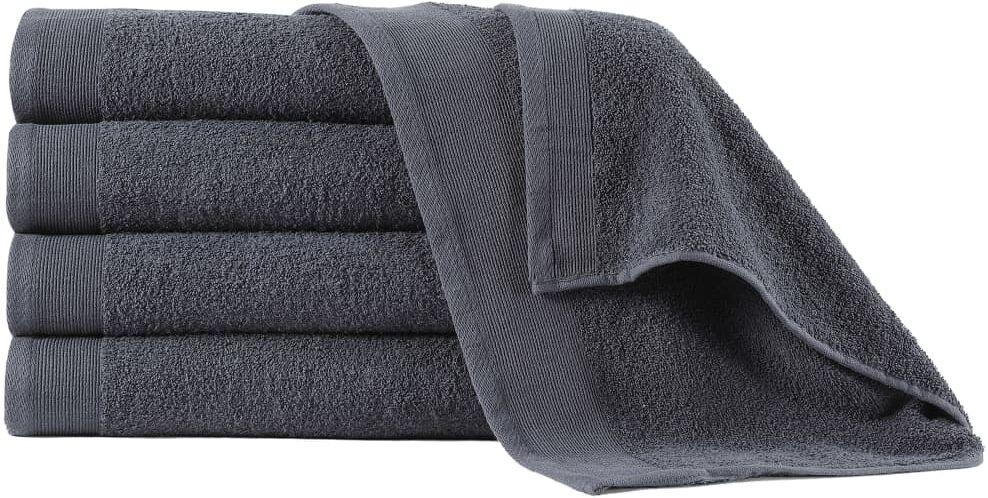 vidaXL badehåndklæder 5 stk. bomuld 450 gsm 70x140 cm antracitgrå vidaXL badehåndklæder 5 stk. bomuld 450 gsm 70x140 cm antracitgrå