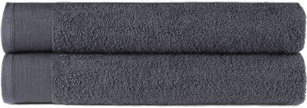 vidaXL badehåndklæder 2 stk. bomuld 450 gsm 70x140 cm antracitgrå vidaXL badehåndklæder 2 stk. bomuld 450 gsm 70x140 cm antracitgrå