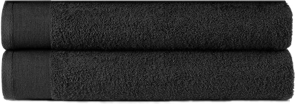 vidaXL håndklæder 2 stk. bomuld 450 gsm 50x100 cm sort vidaXL håndklæder 2 stk. bomuld 450 gsm 50x100 cm sort