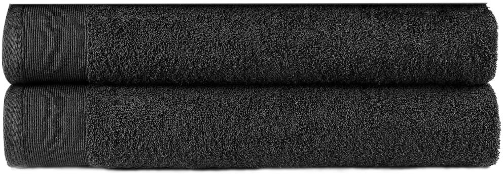 vidaXL badehåndklæder 2 stk. 450 gsm 70x140 cm bomuld sort vidaXL badehåndklæder 2 stk. 450 gsm 70x140 cm bomuld sort