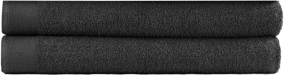 vidaXL saunahåndklæder 2 stk. bomuld 450 gsm 80x200 cm sort vidaXL saunahåndklæder 2 stk. bomuld 450 gsm 80x200 cm sort