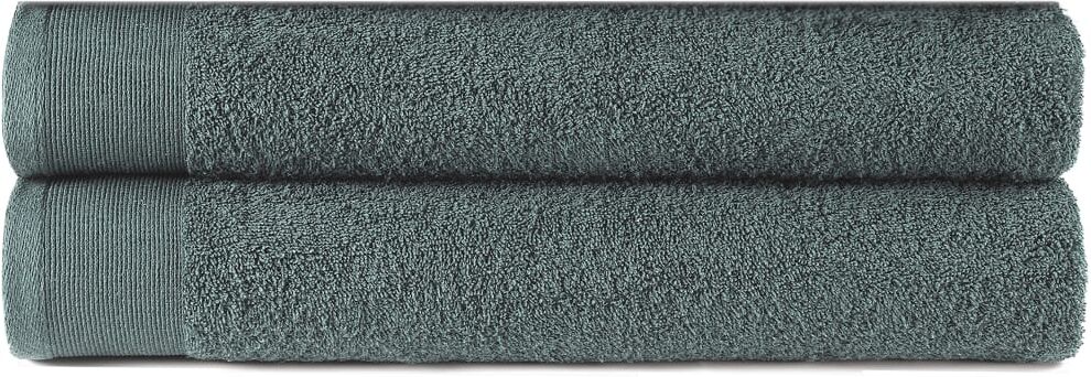 vidaXL håndklæder 2 stk. bomuld 450 gsm 50x100 cm grøn vidaXL håndklæder 2 stk. bomuld 450 gsm 50x100 cm grøn