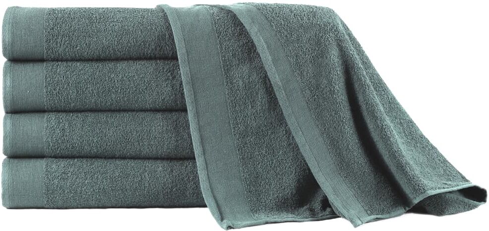 vidaXL badehåndklæder 5 stk. 450 gsm 100x150 cm bomuld grøn vidaXL badehåndklæder 5 stk. 450 gsm 100x150 cm bomuld grøn