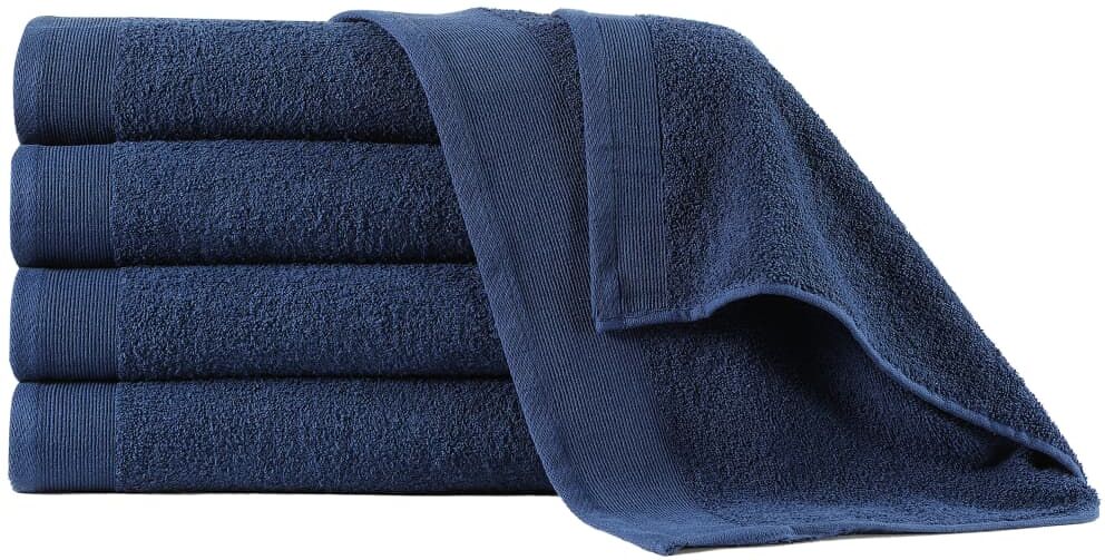 vidaXL håndklæder 5 stk. bomuld 450 gsm 50x100 cm marineblå vidaXL håndklæder 5 stk. bomuld 450 gsm 50x100 cm marineblå