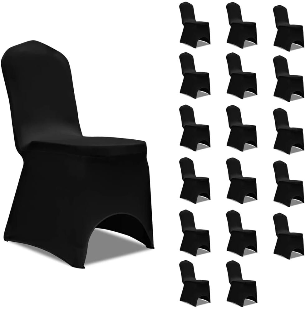 vidaXL stoleovertræk i stretchstof 18 stk. sort vidaXL stoleovertræk i stretchstof 18 stk. sort