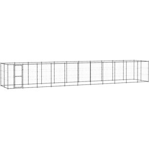 vidaXL udendørs hundebur 26,62 m² stål