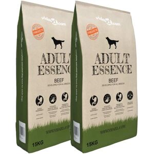 vidaXL luksustørfoder Adult Essence Beef 2 stk. 30 kg