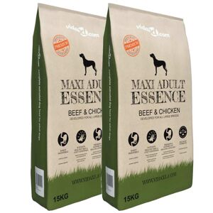 vidaXL luksustørfoder til hunde Maxi Adult Essence Beef & Chicken 2 stk. 30 kg
