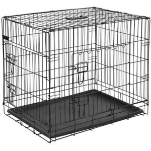 @Pet transportkasse til hund 107x70x77,5 cm metal sort 15004