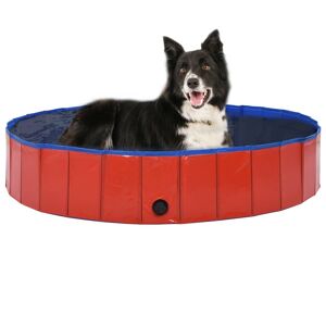 vidaXL foldbart hundebassin 160 x 30 cm PVC rød