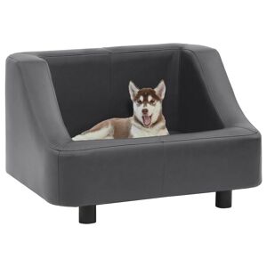 vidaXL hundesofa 67x52x40 cm kunstlæder grå