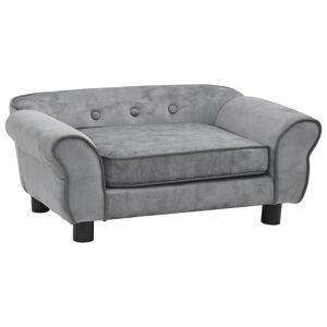 vidaXL hundesofa 72x45x30 cm plys grå