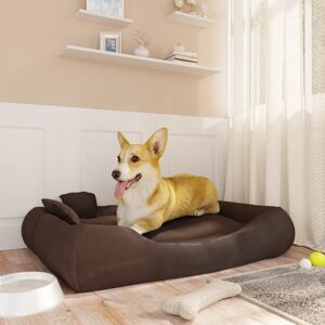 vidaXL hundeseng med puder 89x75x19 cm oxfordstof brun