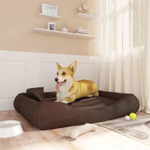 vidaXL hundeseng med puder 115x100x20 cm oxfordstof brun