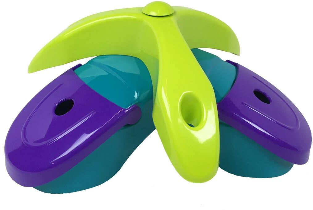 Outward Hound aktivitetslegetøj til hunde Treat Triad grøn og lilla Outward Hound aktivitetslegetøj til hunde Treat Triad grøn og lilla