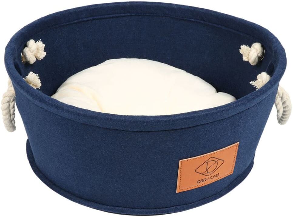 D&D hundeseng filt 40 x 17 x 35 cm blå D&D hundeseng filt 40 x 17 x 35 cm blå