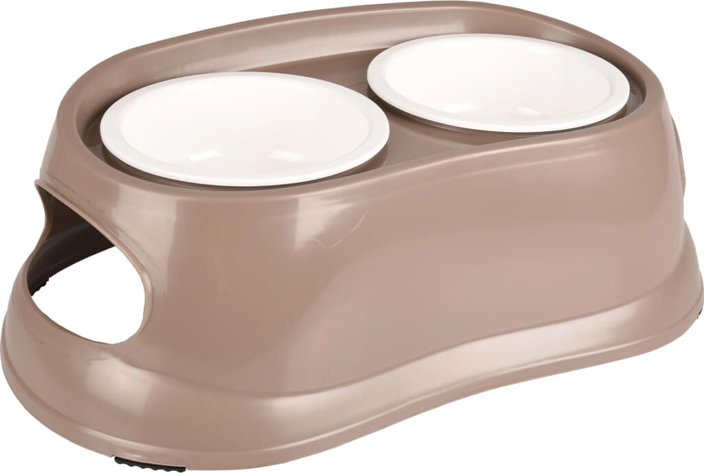 Flamingo foderskål Mangi 2 x 1000 ml gråbrun Flamingo foderskål Mangi 2 x 1000 ml gråbrun