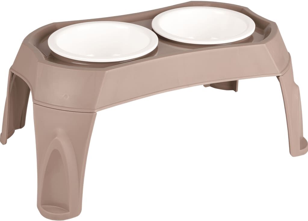 Flamingo dobbelt foderskål Mangi 2 x 675 ml gråbrun Flamingo dobbelt foderskål Mangi 2 x 675 ml gråbrun