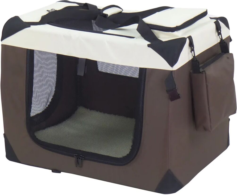 @Pet transporttaske til hunde 62x42x44 cm nylon brun