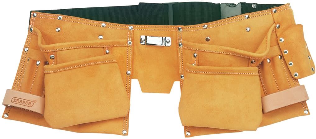 Draper Tools dobbelt værktøjsbælte læder 50 mm abrikosfarvet Draper Tools dobbelt værktøjsbælte læder 50 mm abrikosfarvet