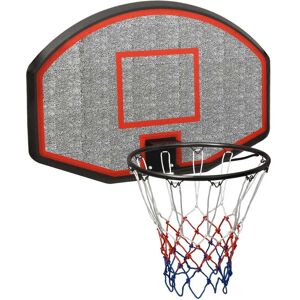 vidaXL basketballkurv med plade 90x60x2 cm polyethylen sort