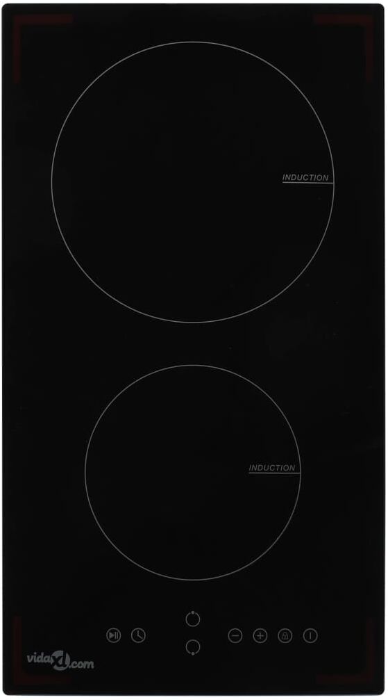 vidaXL induktionskogeplade med 2 varmezoner touch-panel glas 3500 W vidaXL induktionskogeplade med 2 varmezoner touch-panel glas 3500 W