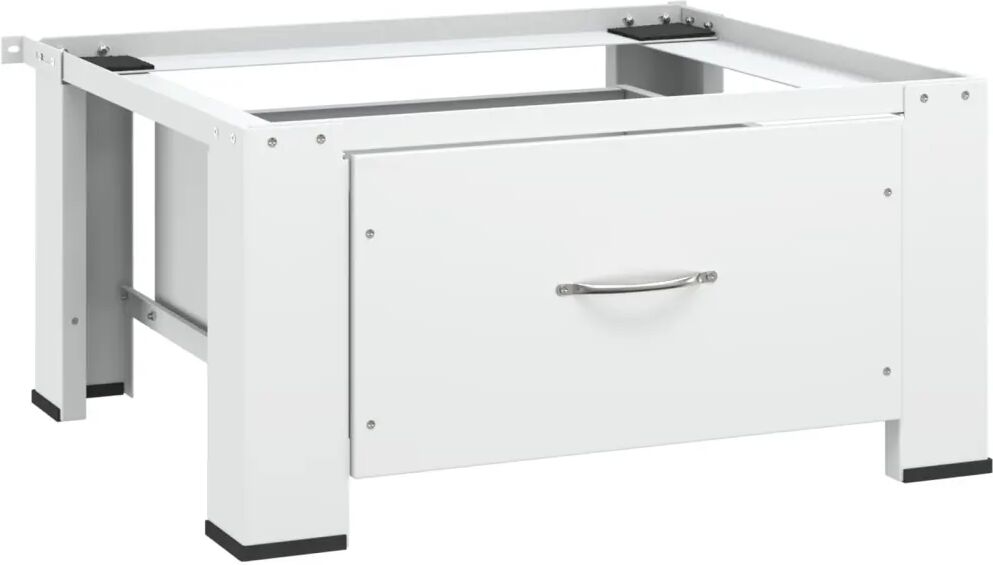 vidaXL vaskemaskinesokkel med skuffe hvid vidaXL vaskemaskinesokkel med skuffe hvid